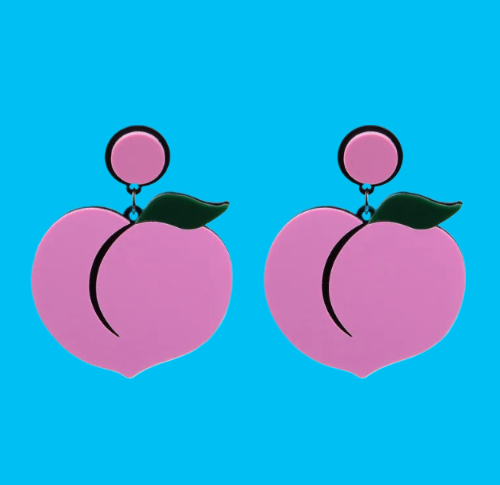 Pink Peach Drop Earrings